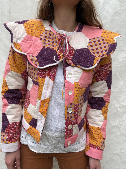 SAMPLE - PEMBROKE CROP REVERSIBLE QUILTED JACKET/VEST XS