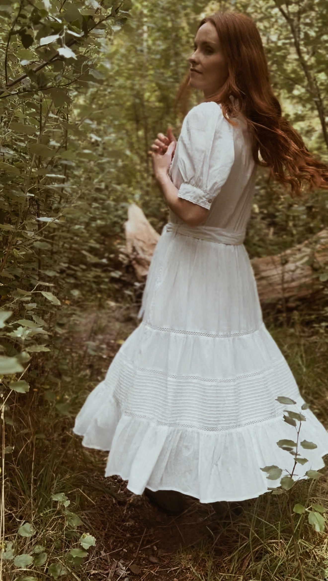 PREORDER PAULINA WHITE CROSS STITCH COTTON DRESS