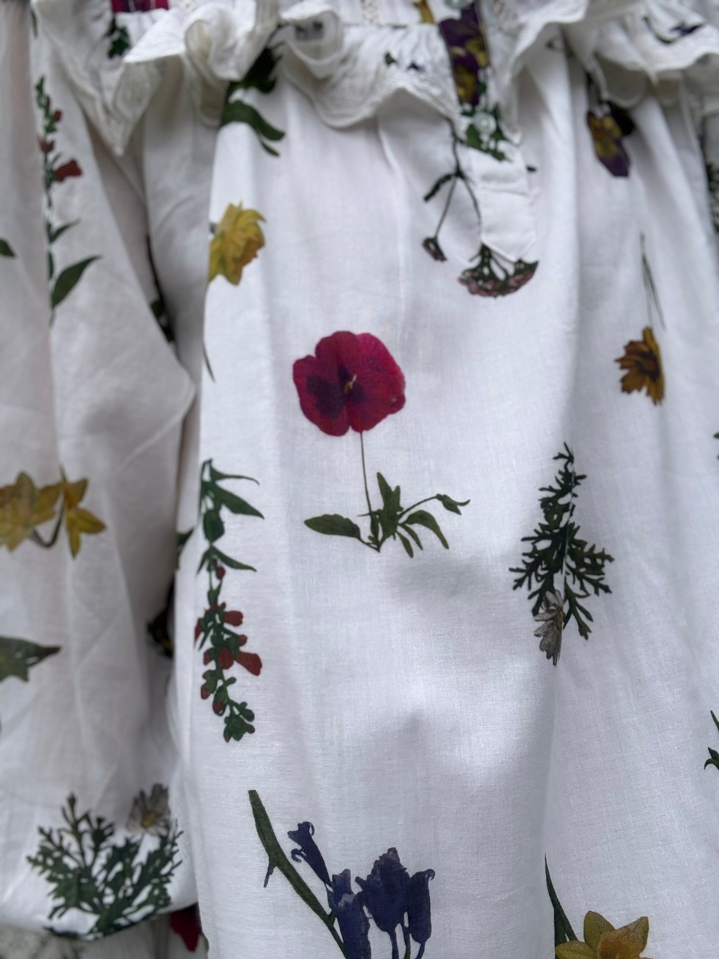 PRELOVED 100% RECYCLED COTTON - CLOTHILDE DRESS GARDEN BOTANIC LARGE
