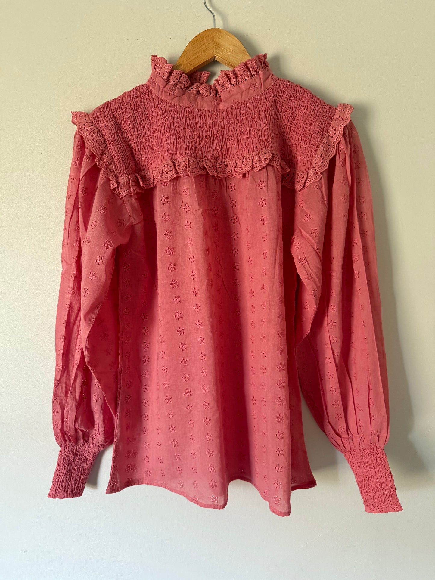 100% RECYCLED COTTON - BAMBI BLOUSE SALMON PINK