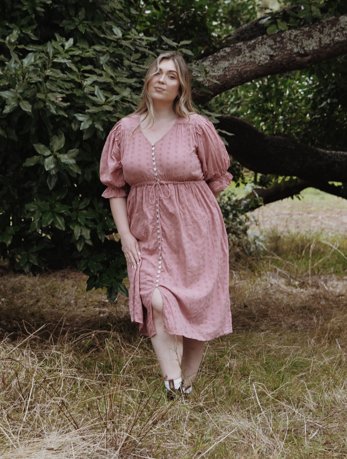 WINSLOW DUSTY PINK COTTON LACE