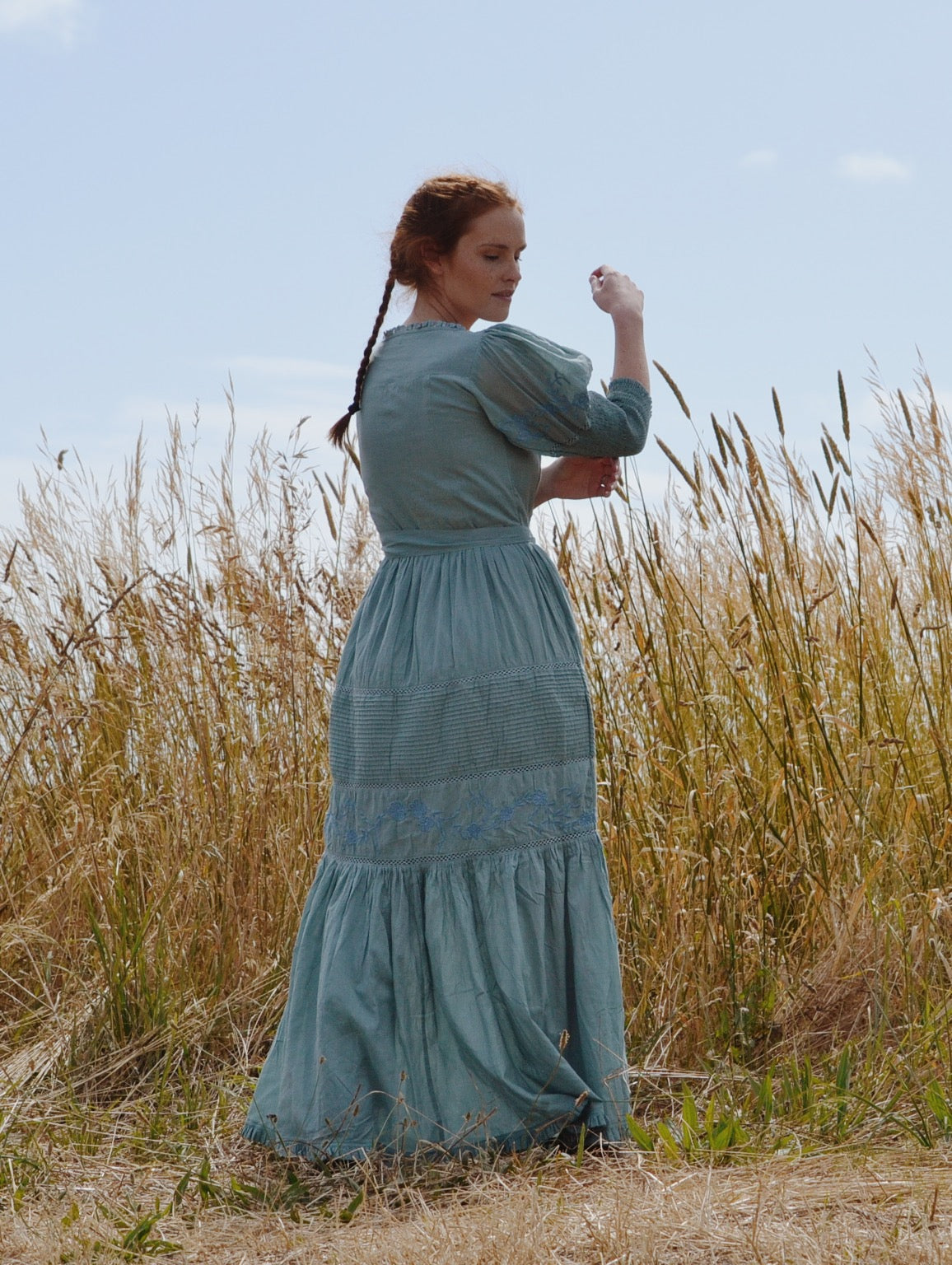 AUGUSTINE MAXI DRESS DUSTY TEAL