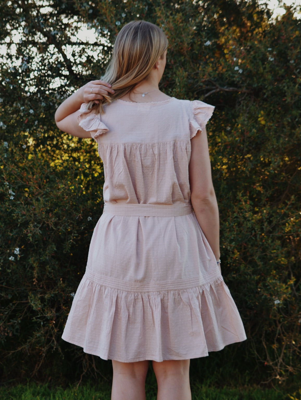 100% RECYCLED COTTON - ALICE DRESS - ROSE BLUSH