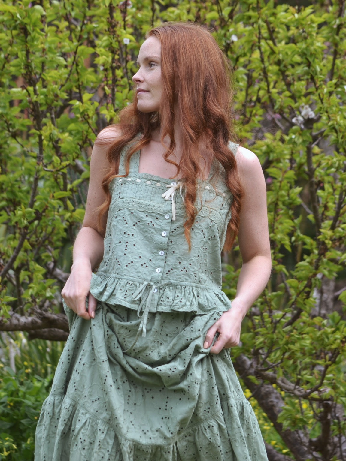 SMALL RESTOCK - ETIENNE SKIRT SAGE