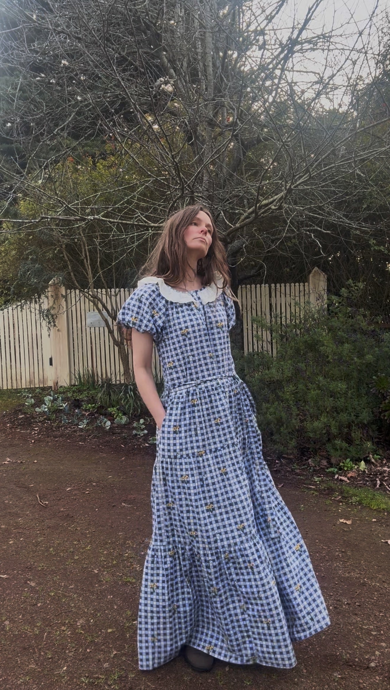 100% RECYCLED COTTON - DELPHINIUM BLUE GINGHAM