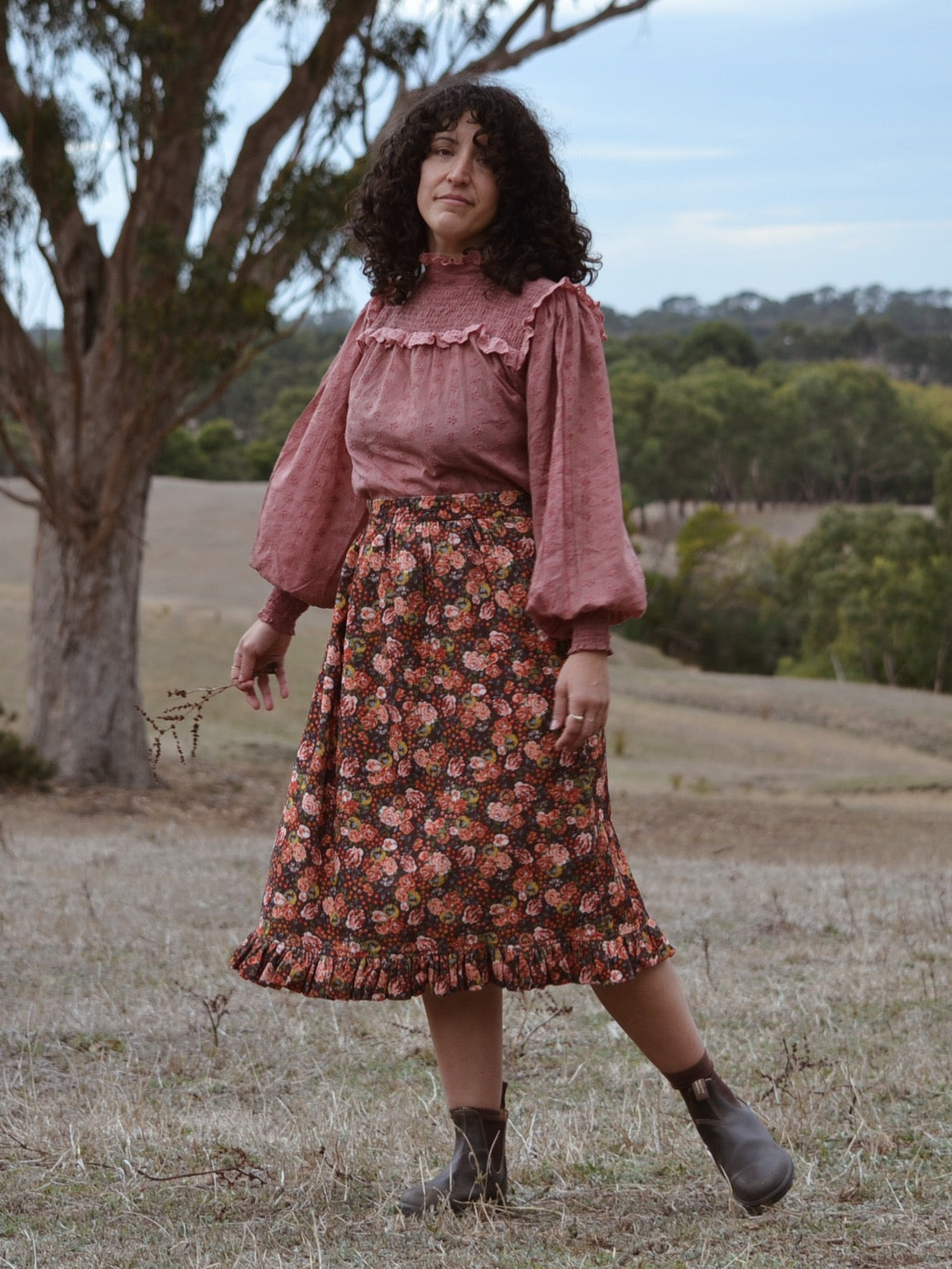 100% RECYCLED COTTON - BAMBI BLOUSE WASHED DUSTY PINK
