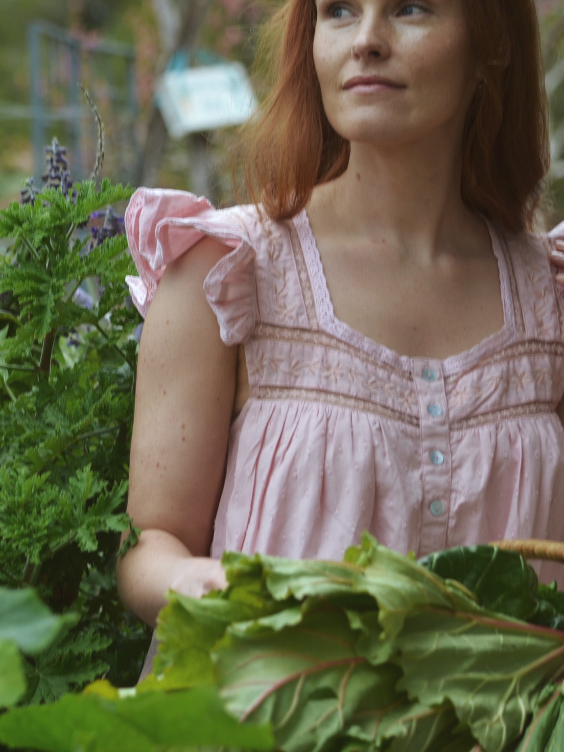 100% RECYCLED COTTON - ALICE DRESS -  PASTEL PINK