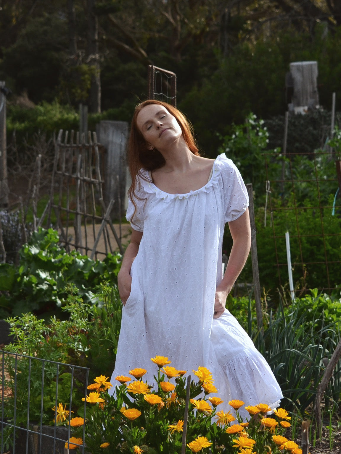 REWORKED - ONE OF A KIND COTTON SMOCK DRESS