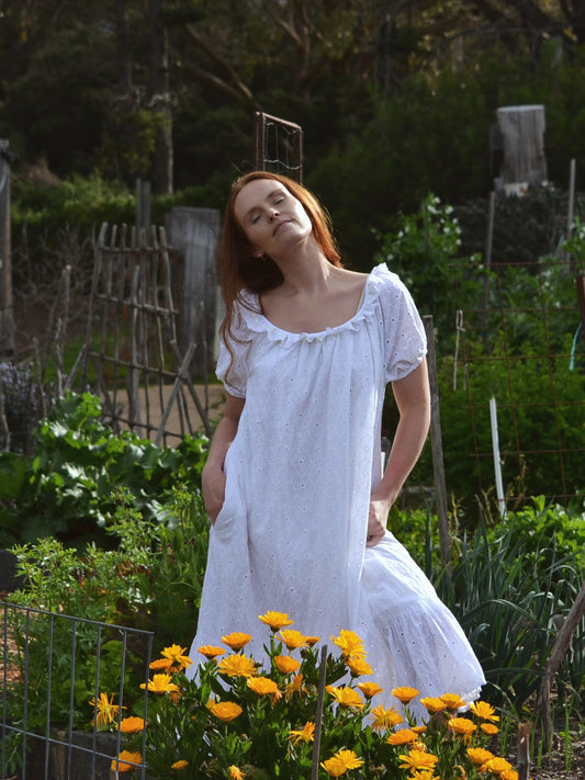 REWORKED - ONE OF A KIND COTTON SMOCK DRESS