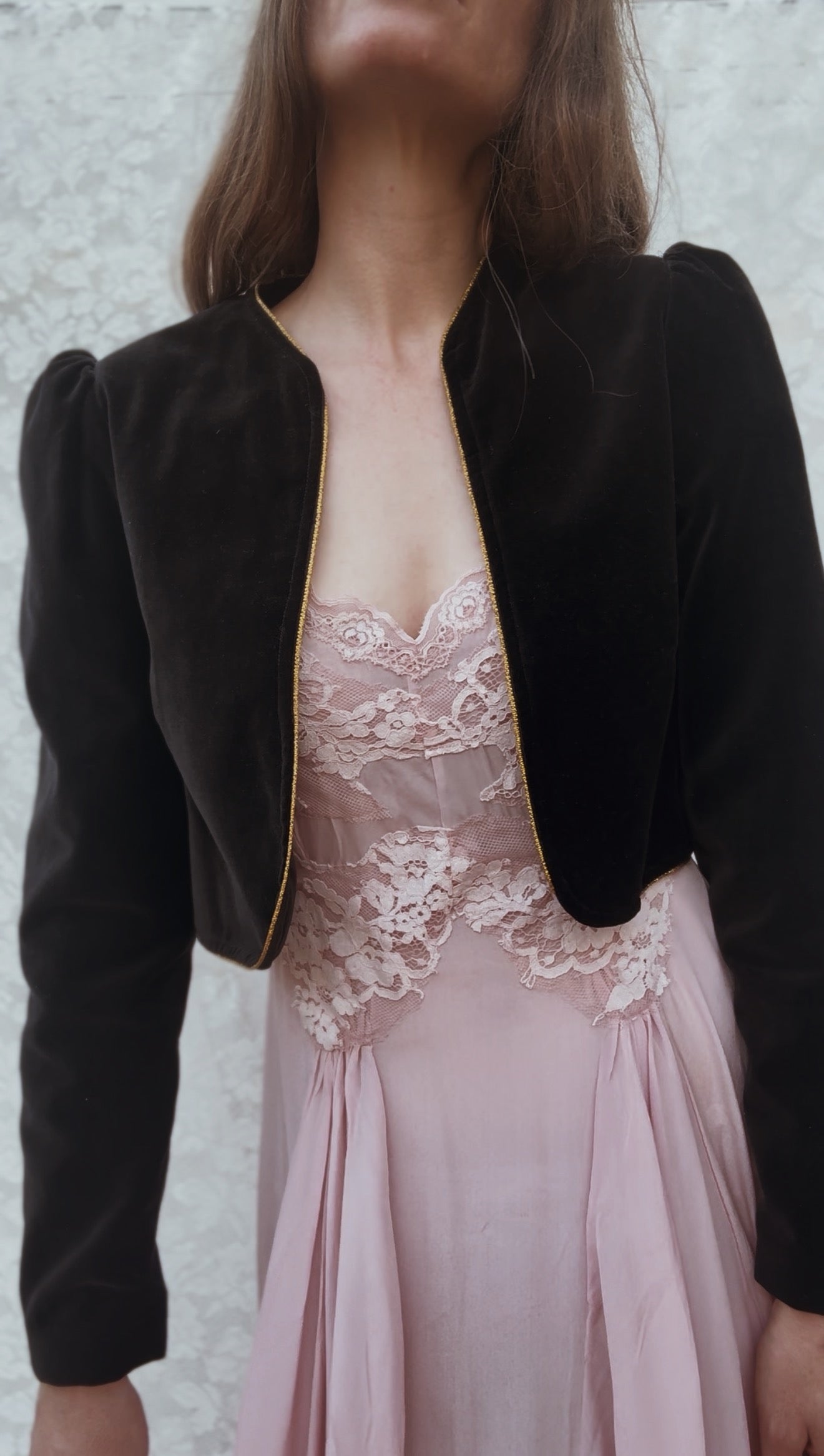 VINTAGE VELVETEEN CROP JACKET XS