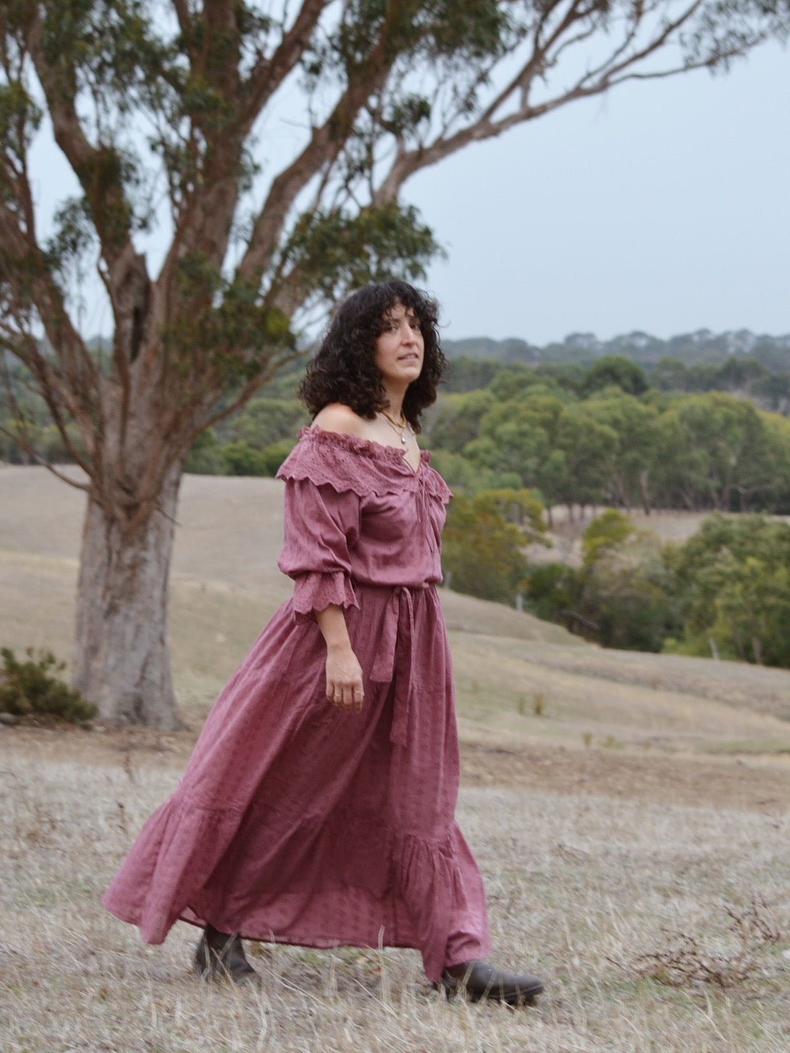 100% RECYCLED COTTON - MARIONETTE DRESS MULBERRY