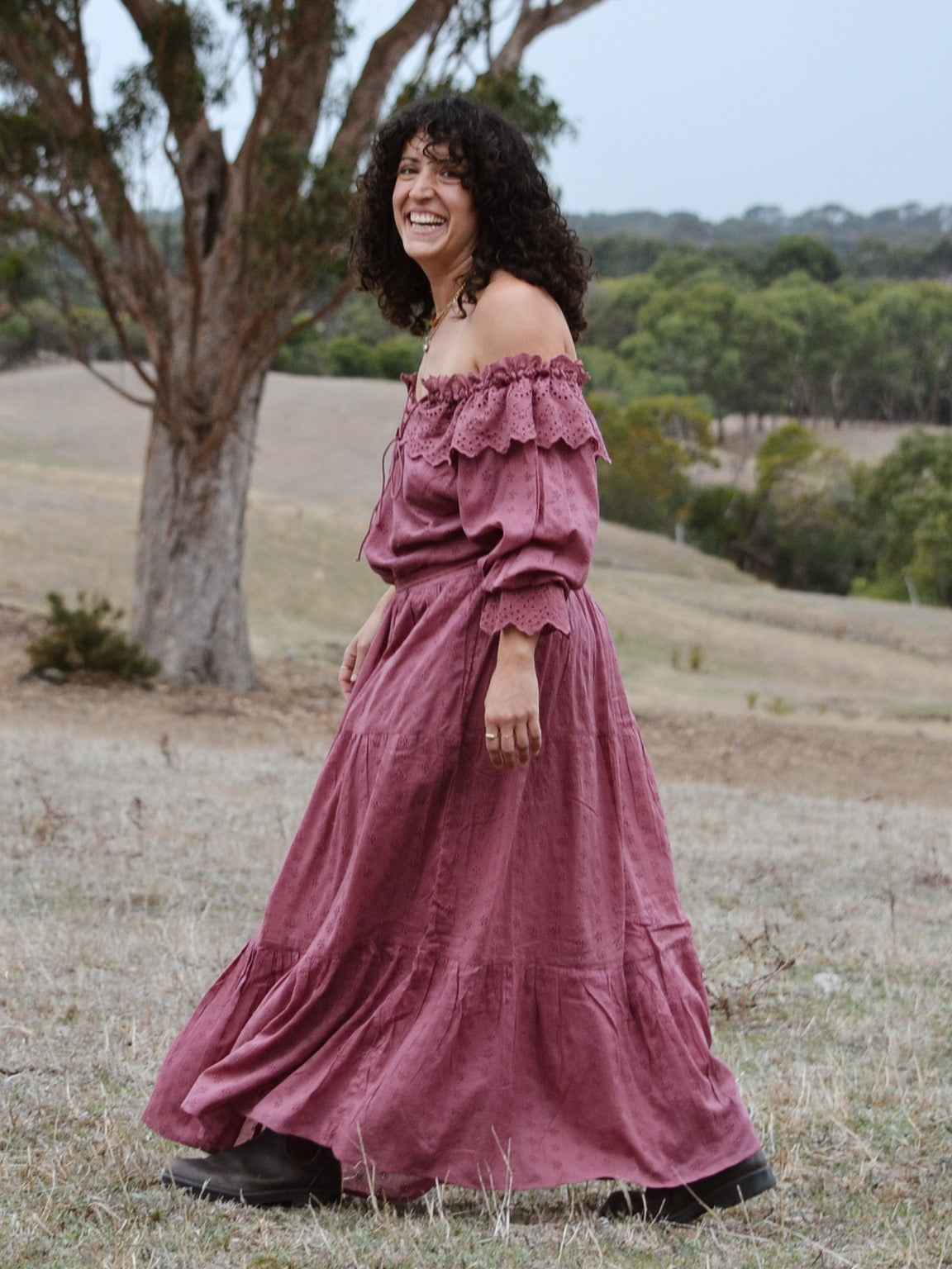 100% RECYCLED COTTON - MARIONETTE DRESS MULBERRY