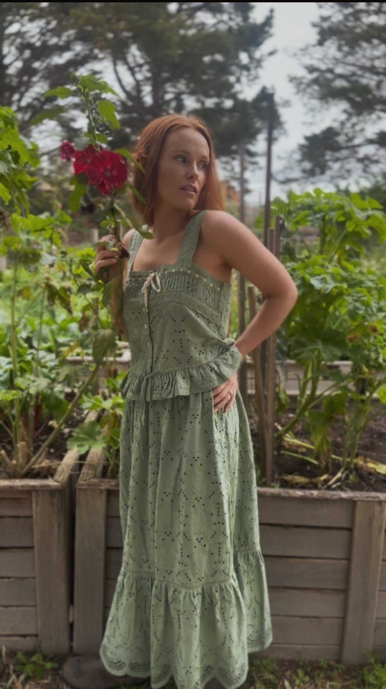 SMALL RESTOCK - 100% RECYCLED COTTON - ETIENNE CAMI SAGE