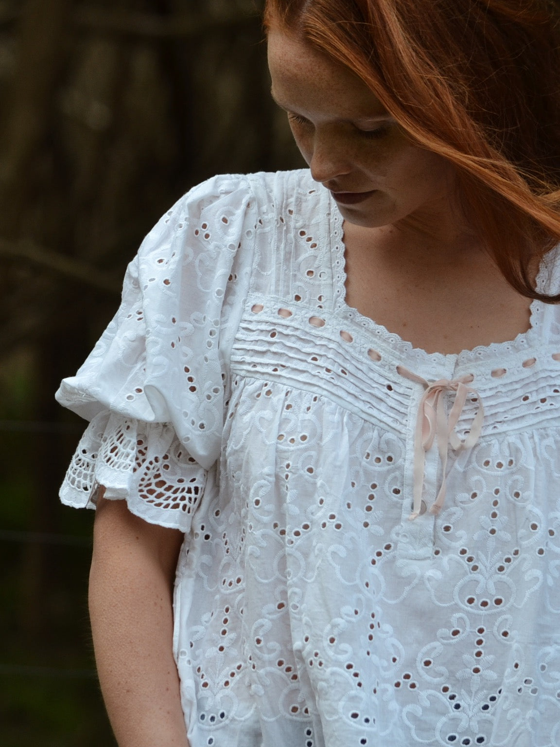 100% RECYCLED COTTON - MORNING SONG BLOUSE WHITE