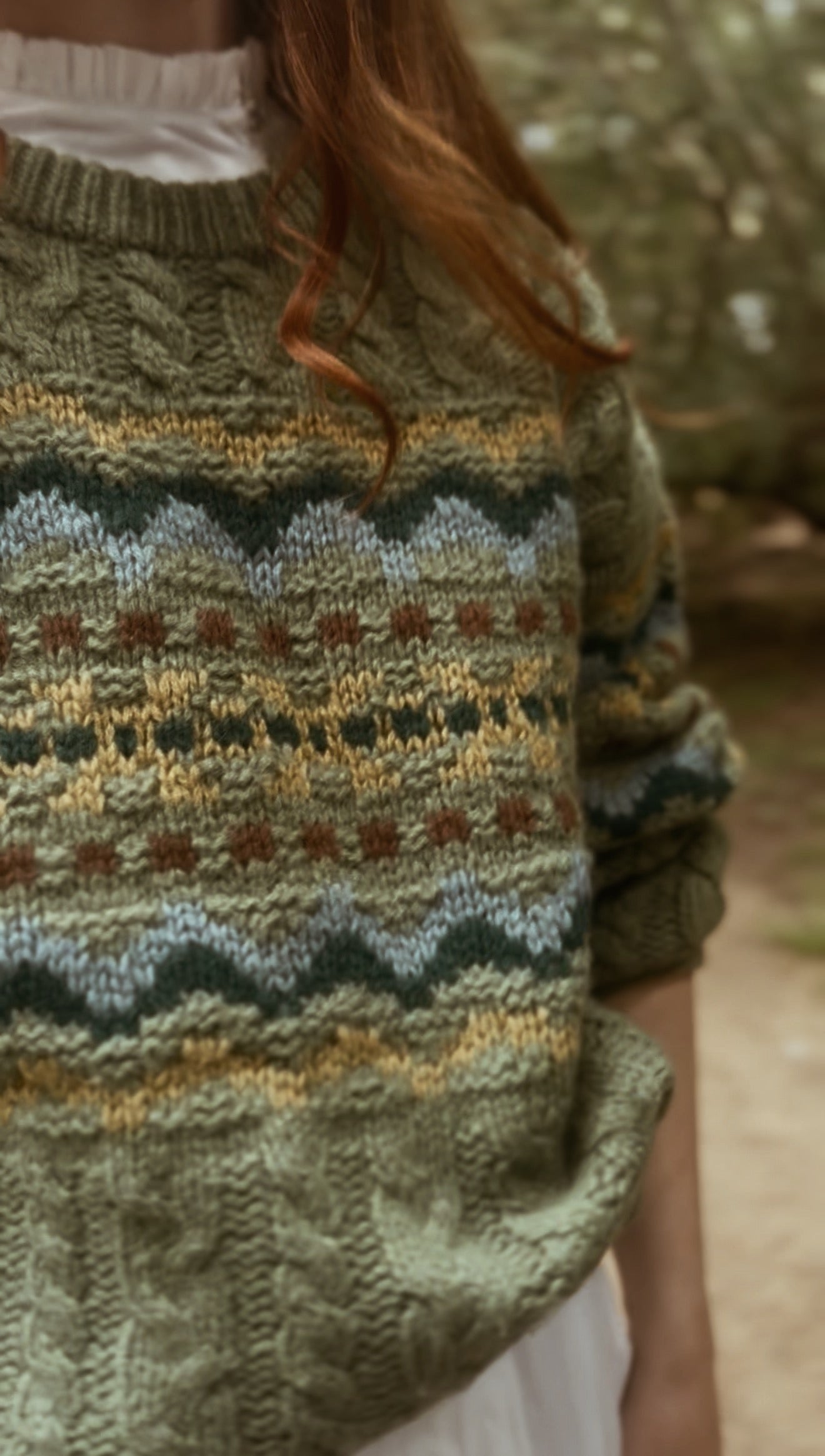 VINTAGE GREEN WOOL JUMPER S-XL