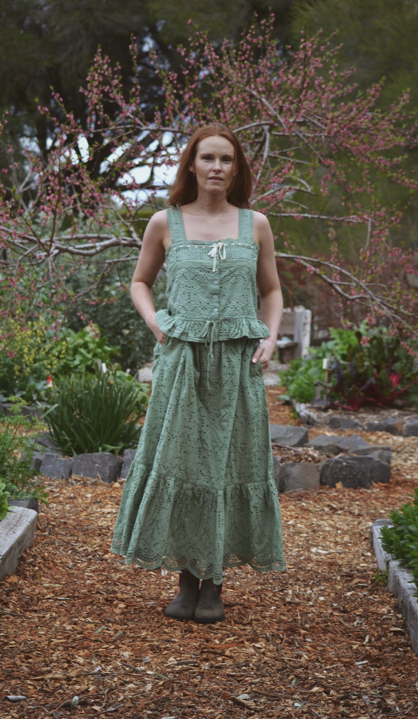 SMALL RESTOCK - ETIENNE SKIRT SAGE