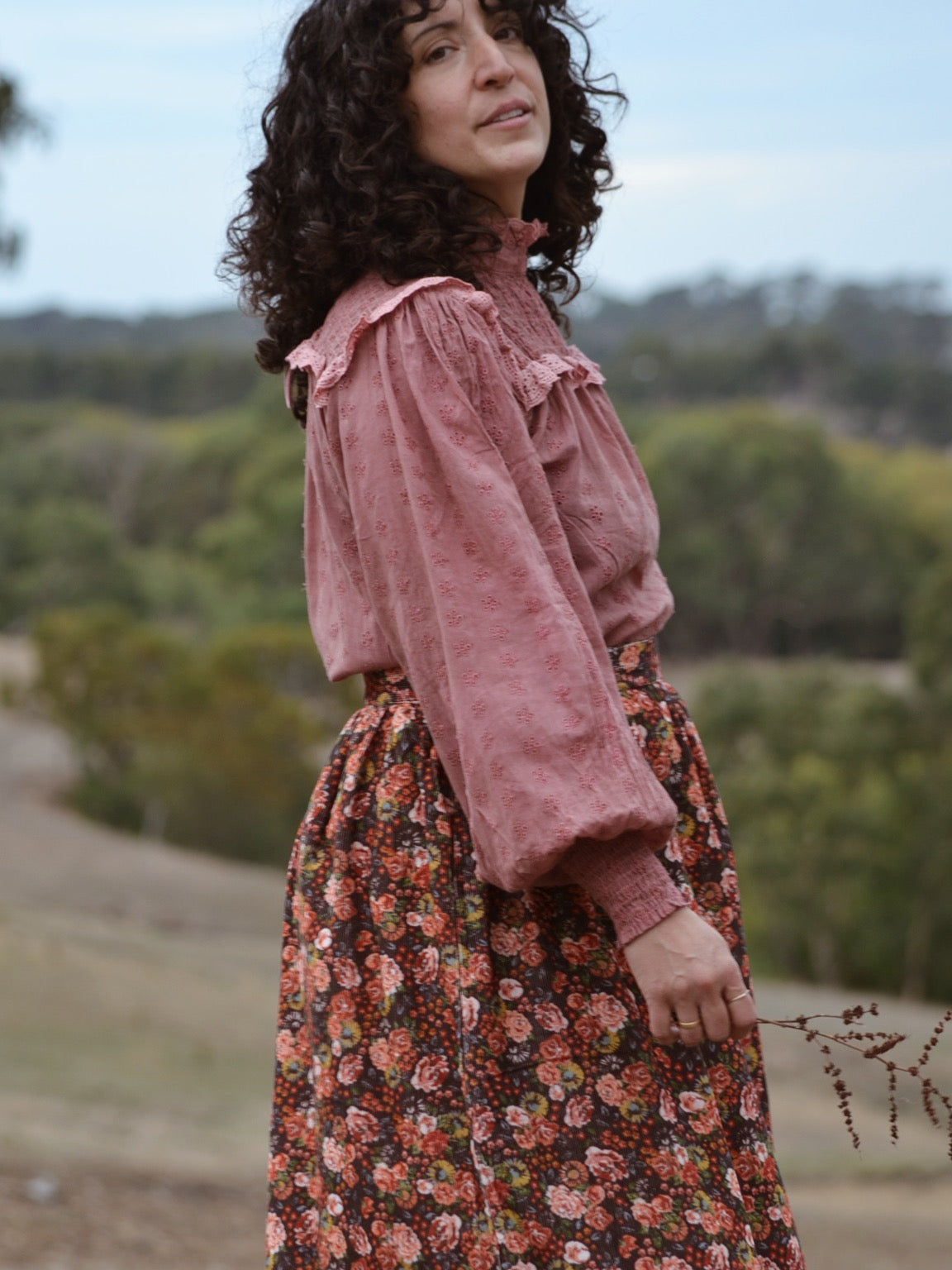 100% RECYCLED COTTON - BAMBI BLOUSE WASHED DUSTY PINK