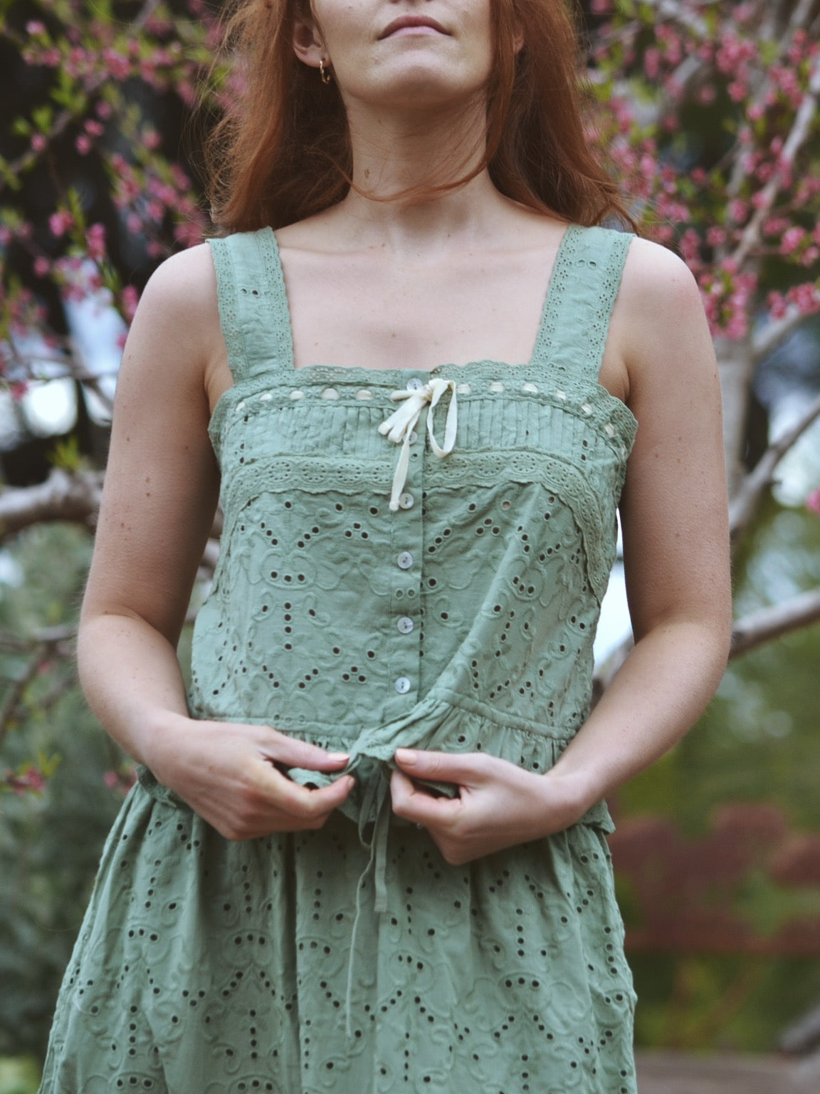 100% RECYCLED COTTON - ETIENNE CAMI SAGE