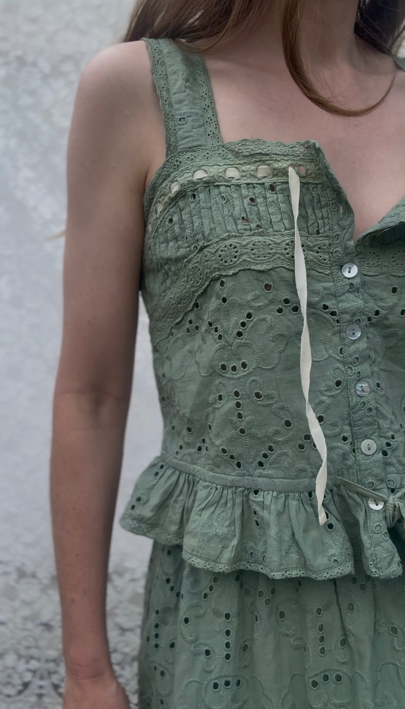 SMALL RESTOCK - 100% RECYCLED COTTON - ETIENNE CAMI SAGE