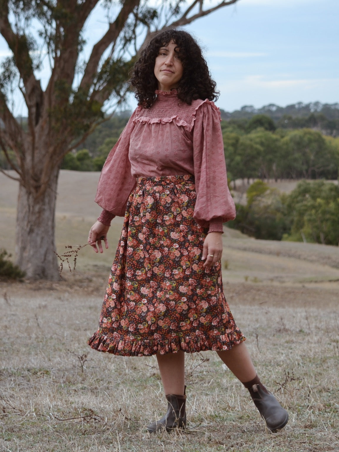 100% RECYCLED COTTON - BAMBI BLOUSE WASHED DUSTY PINK