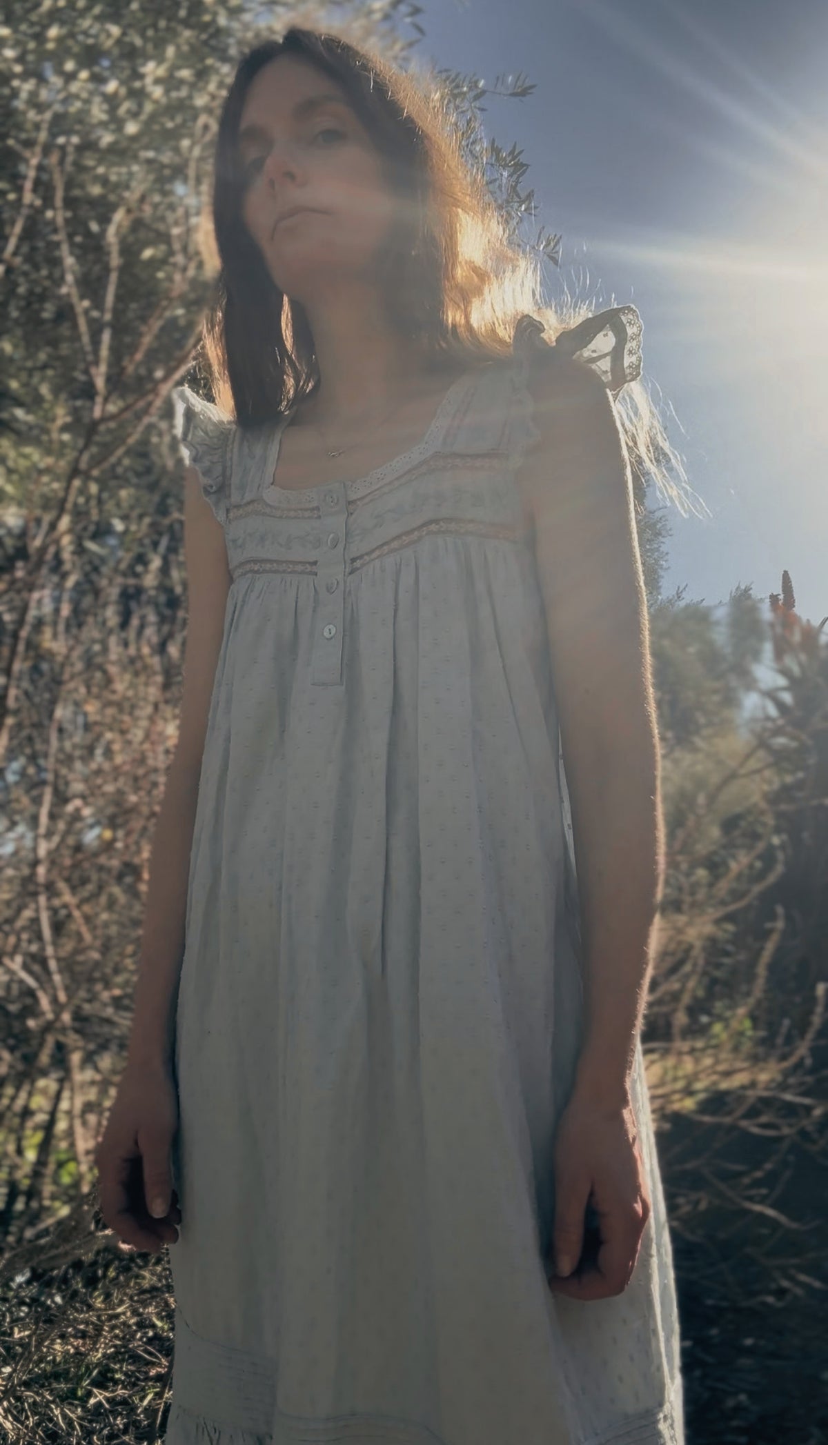 100% RECYCLED COTTON - ALICE DRESS BABY BLUE