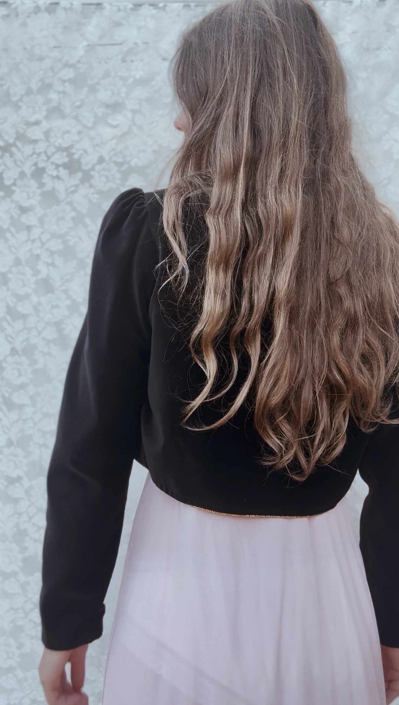 VINTAGE VELVETEEN CROP JACKET XS