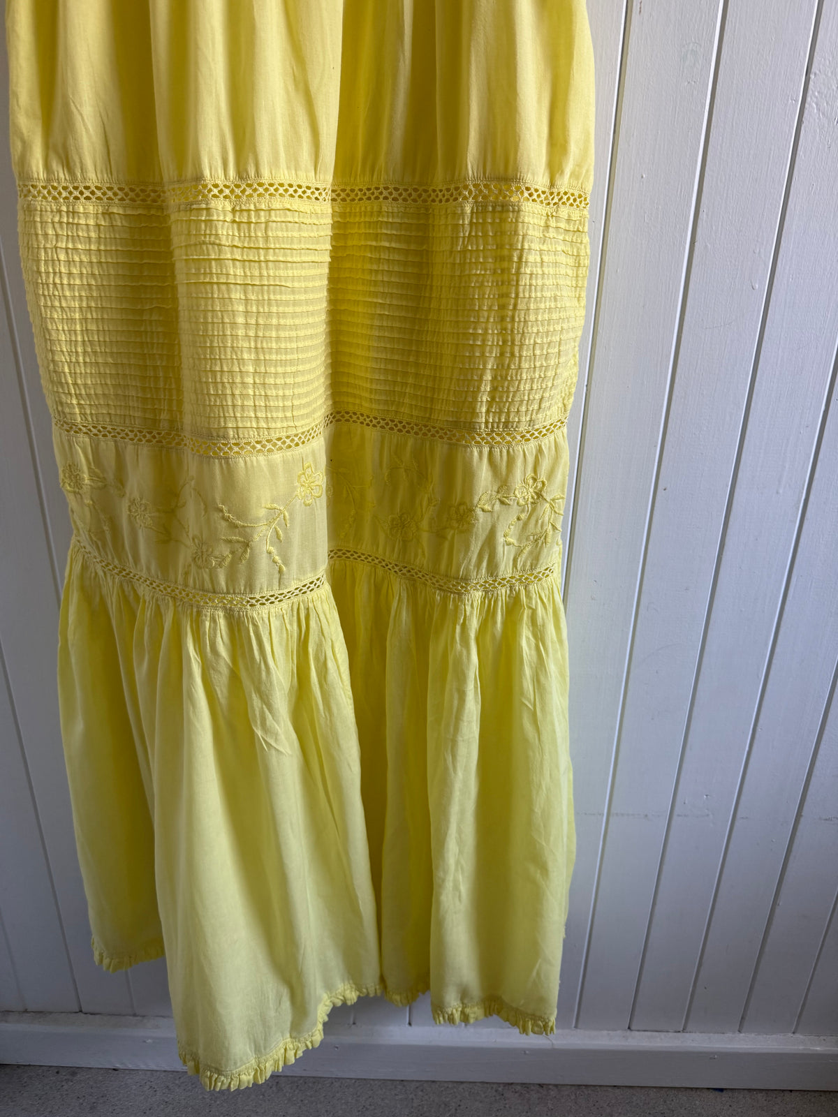 PRELOVED - AUGUSTINE MAXI DRESS LEMON MERINGUE XS