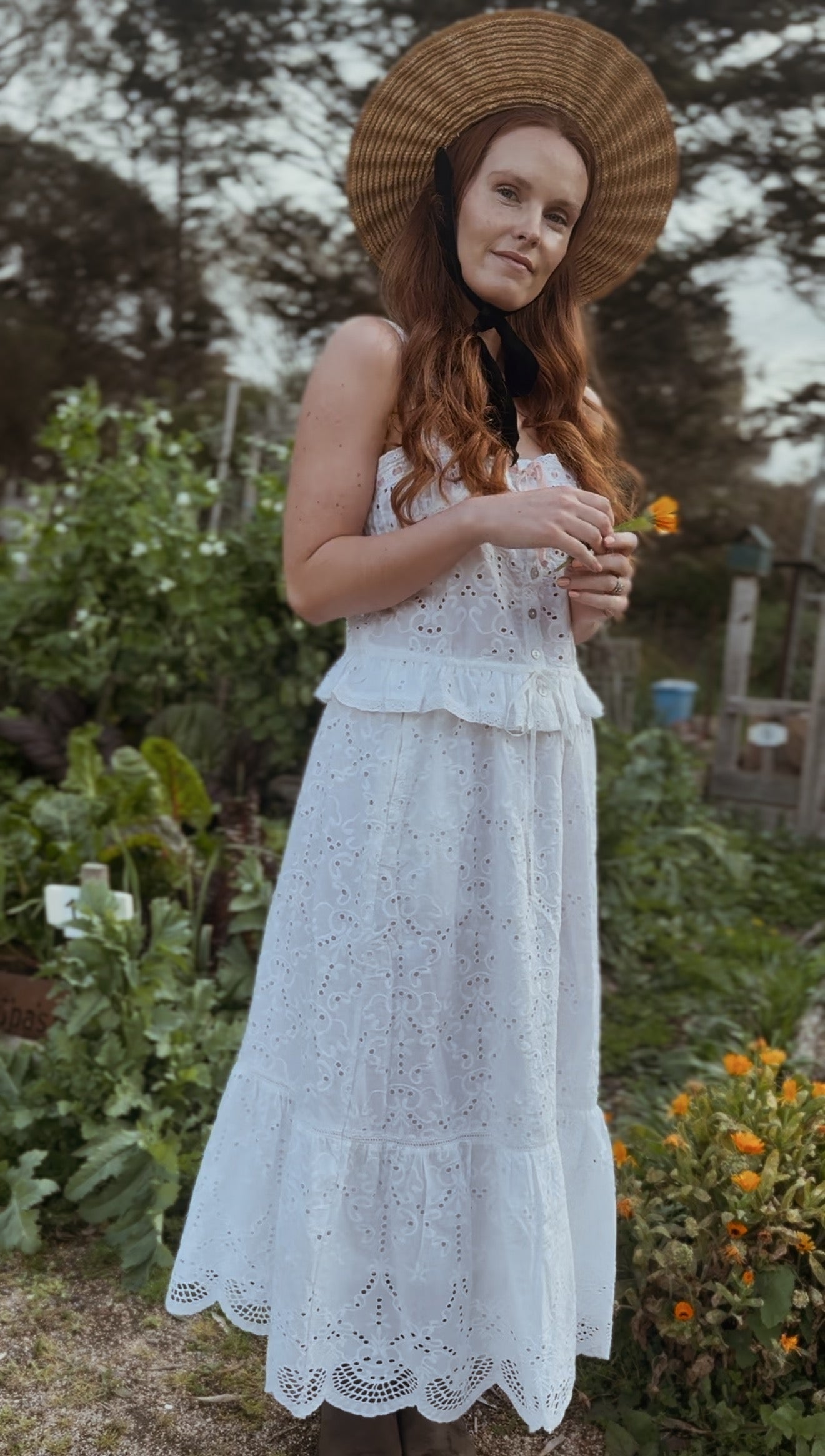 100% RECYCLED COTTON - ETIENNE CAMI WHITE