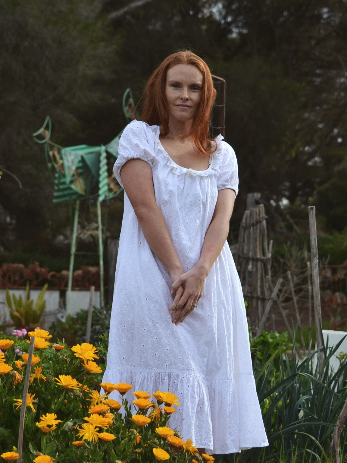 REWORKED - ONE OF A KIND COTTON SMOCK DRESS