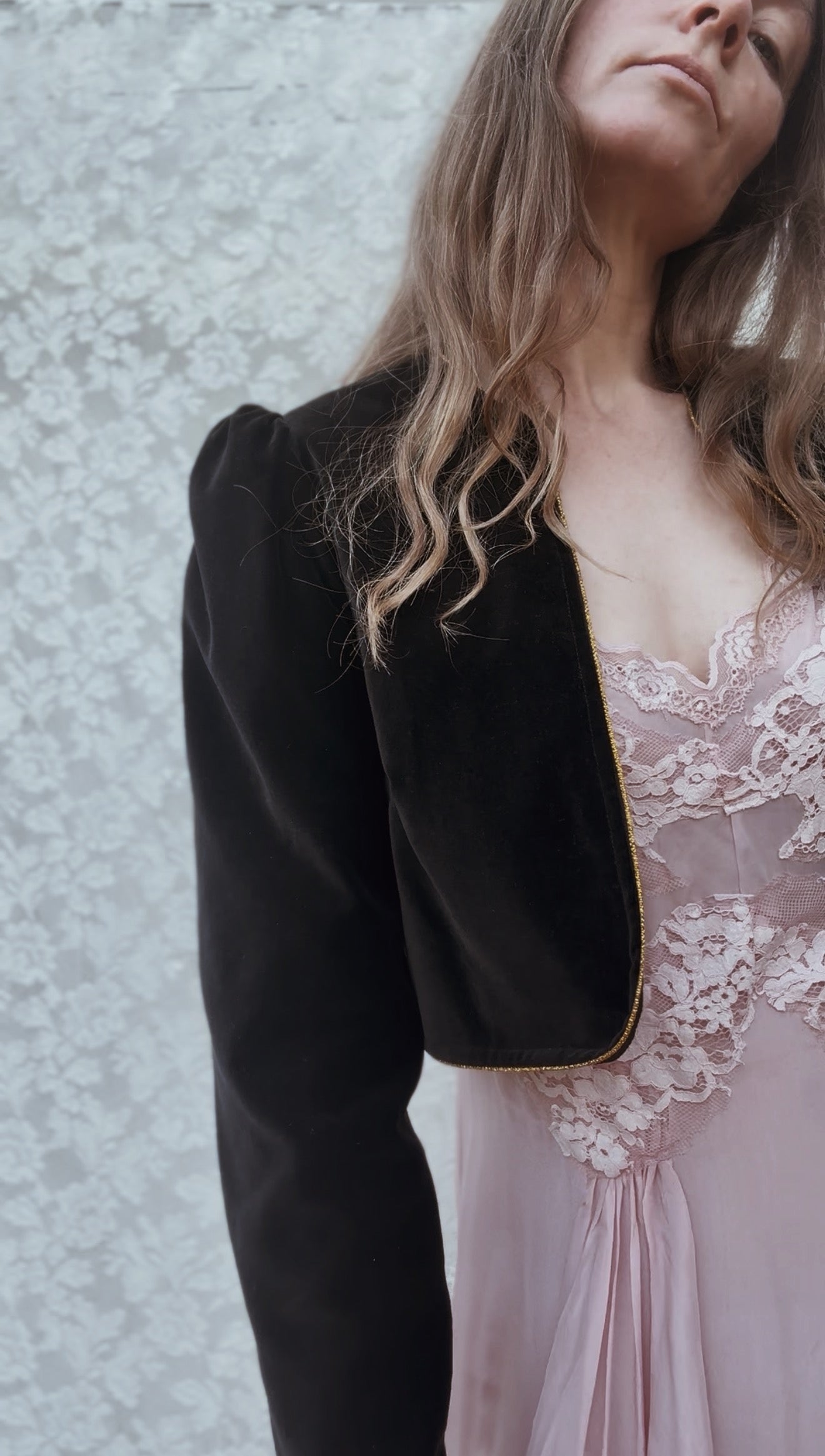 VINTAGE VELVETEEN CROP JACKET XS