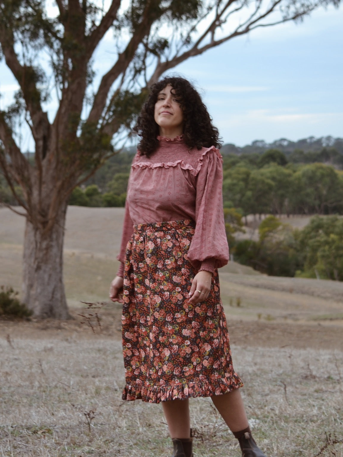100% RECYCLED COTTON - BAMBI BLOUSE WASHED DUSTY PINK