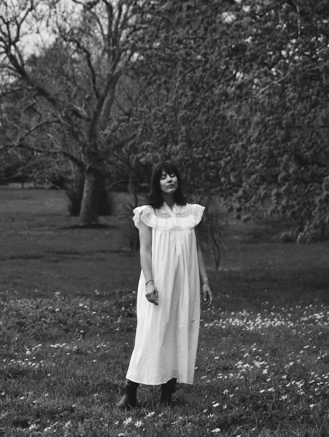 SMALL RESTOCK - 100% RECYCLED COTTON - REVERIE DRESS WHITE