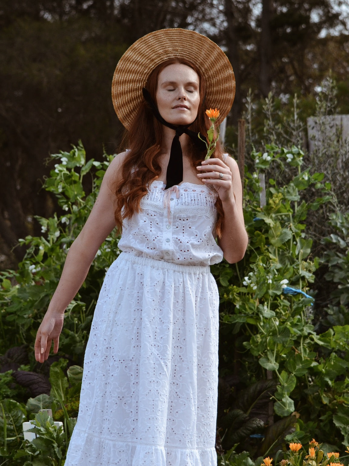 100% RECYCLED COTTON - ETIENNE CAMI WHITE