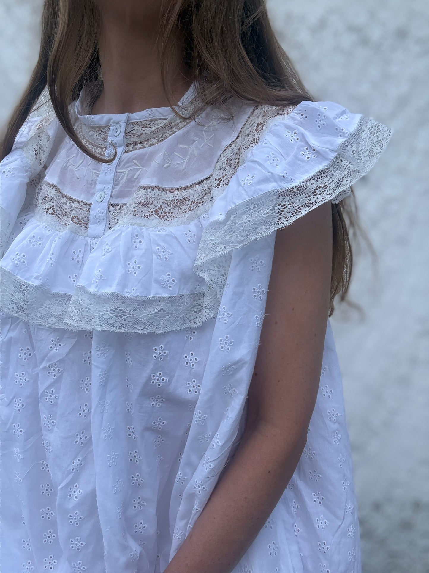 SMALL RESTOCK - 100% RECYCLED COTTON - REVERIE DRESS WHITE