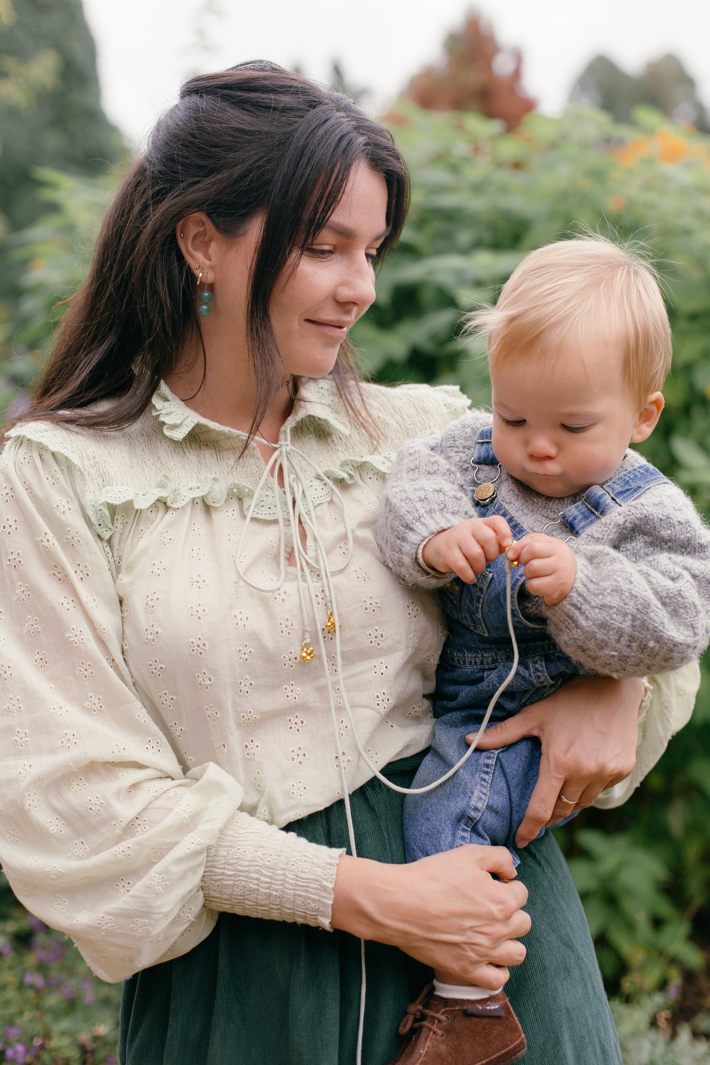 100% RECYCLED COTTON - BAMBI BLOUSE LIGHT MINT GREEN