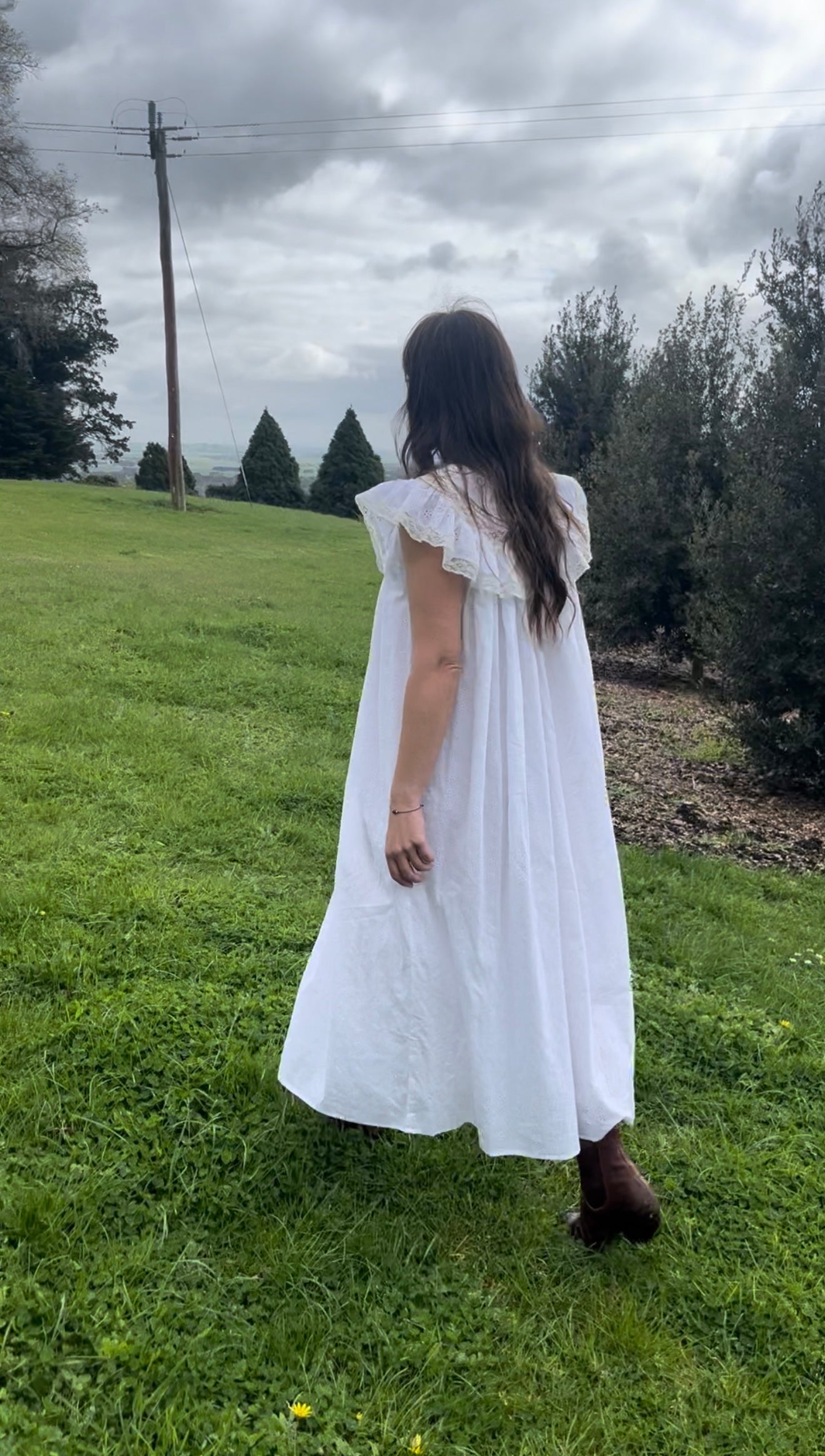 SMALL RESTOCK - 100% RECYCLED COTTON - REVERIE DRESS WHITE