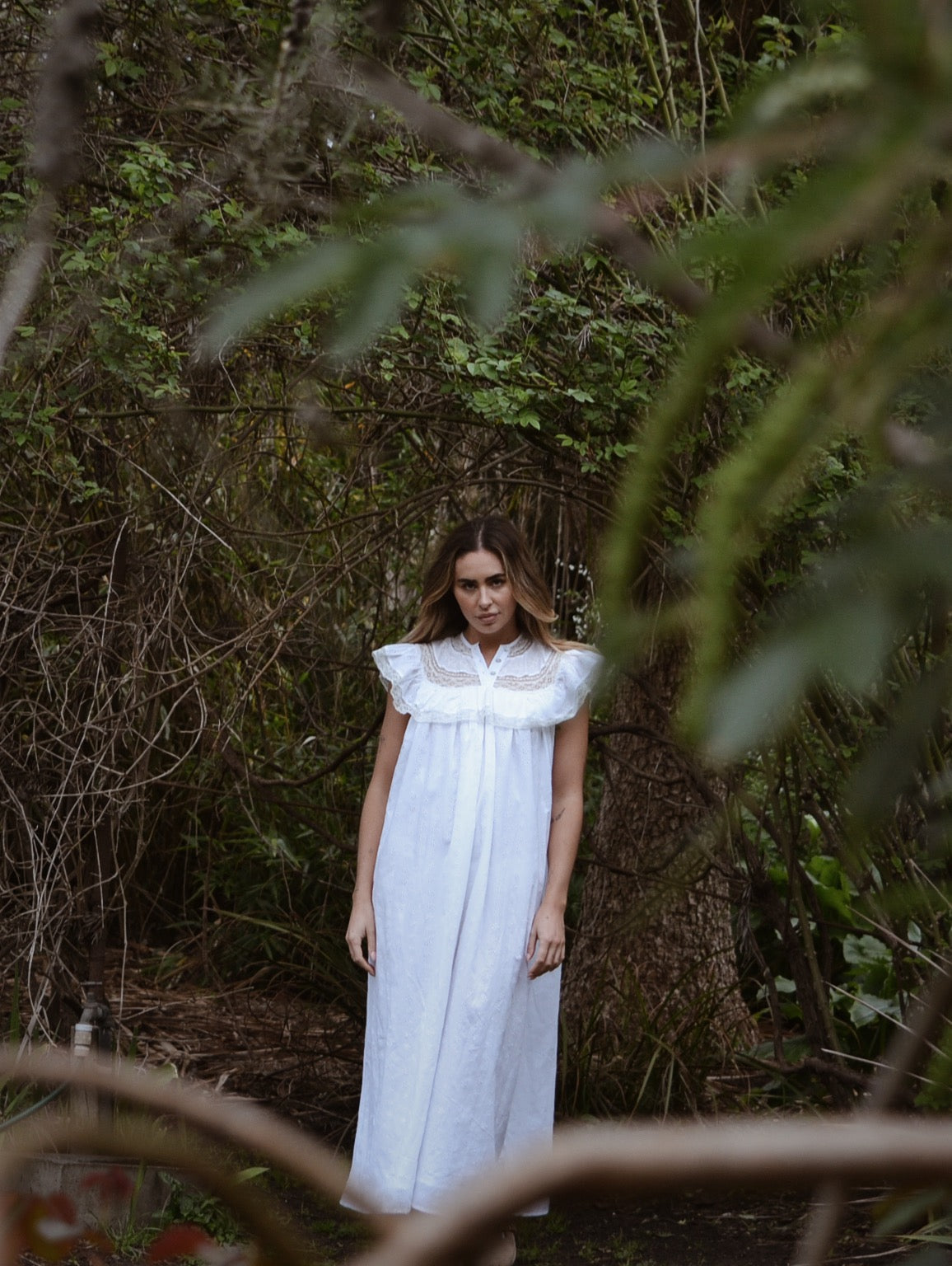 SMALL RESTOCK - 100% RECYCLED COTTON - REVERIE DRESS WHITE