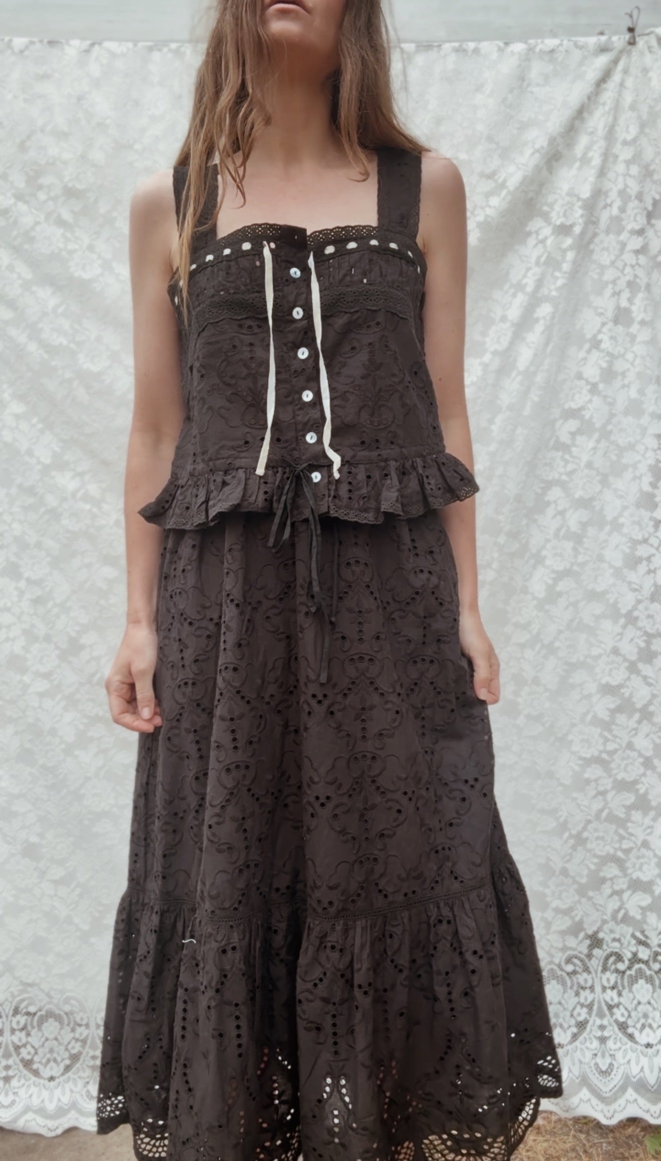 100% RECYCLED COTTON - ETIENNE CAMI WHITE