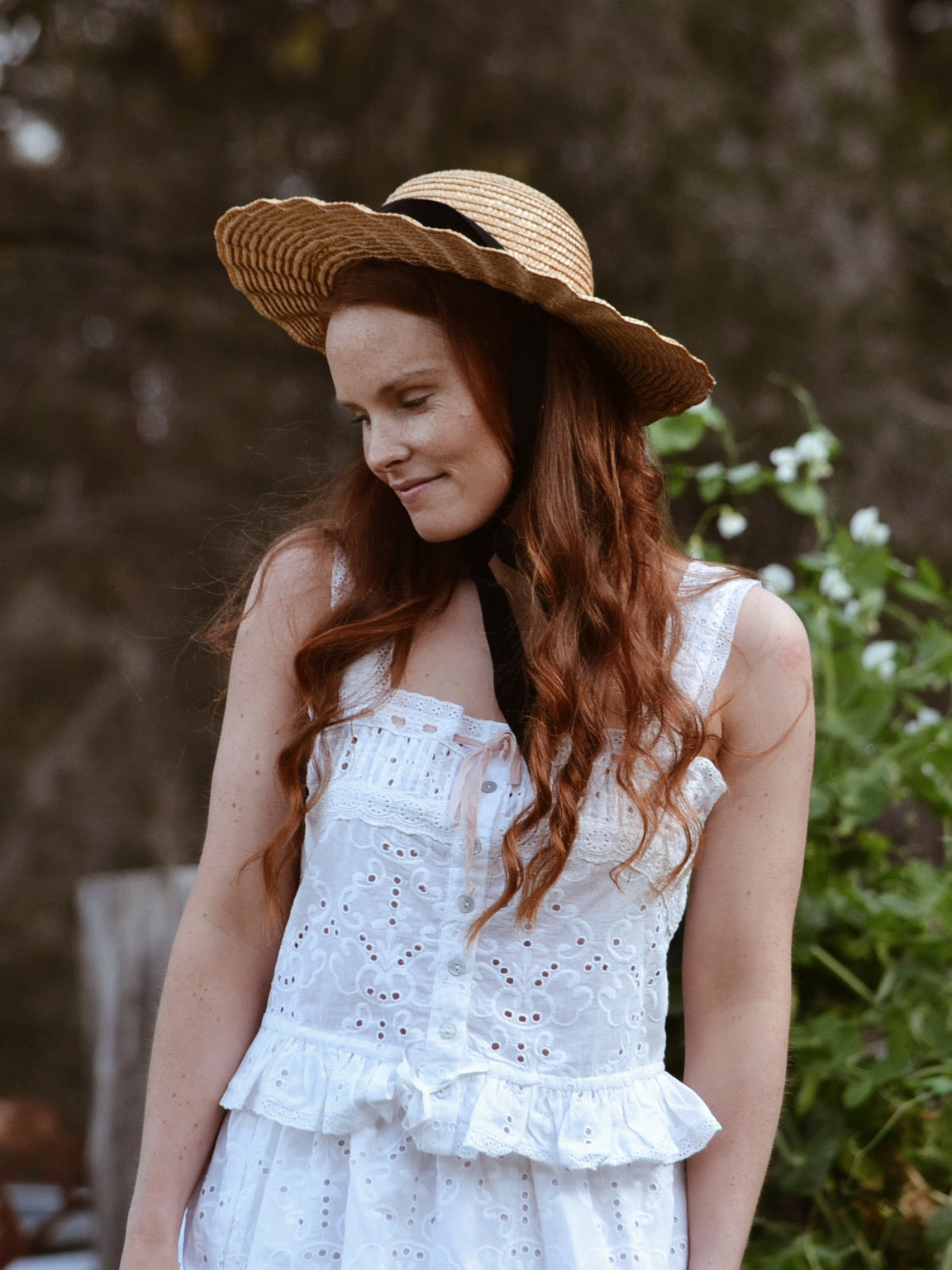 100% RECYCLED COTTON - ETIENNE CAMI WHITE