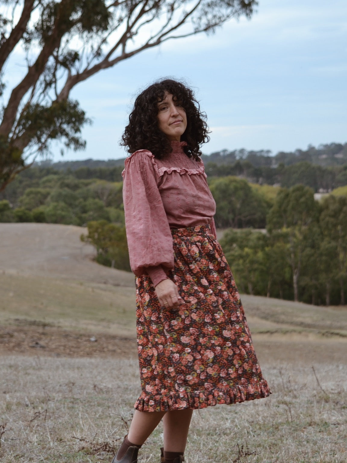 100% RECYCLED COTTON - BAMBI BLOUSE WASHED DUSTY PINK
