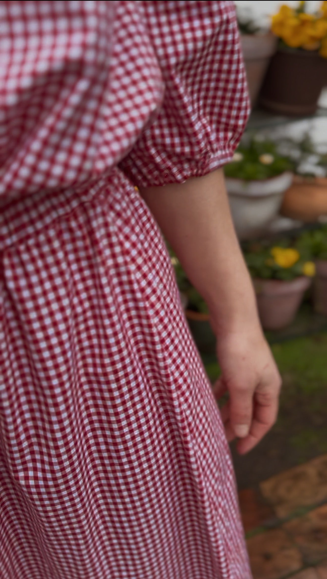 ANYA SKIRT RED GINGHAM