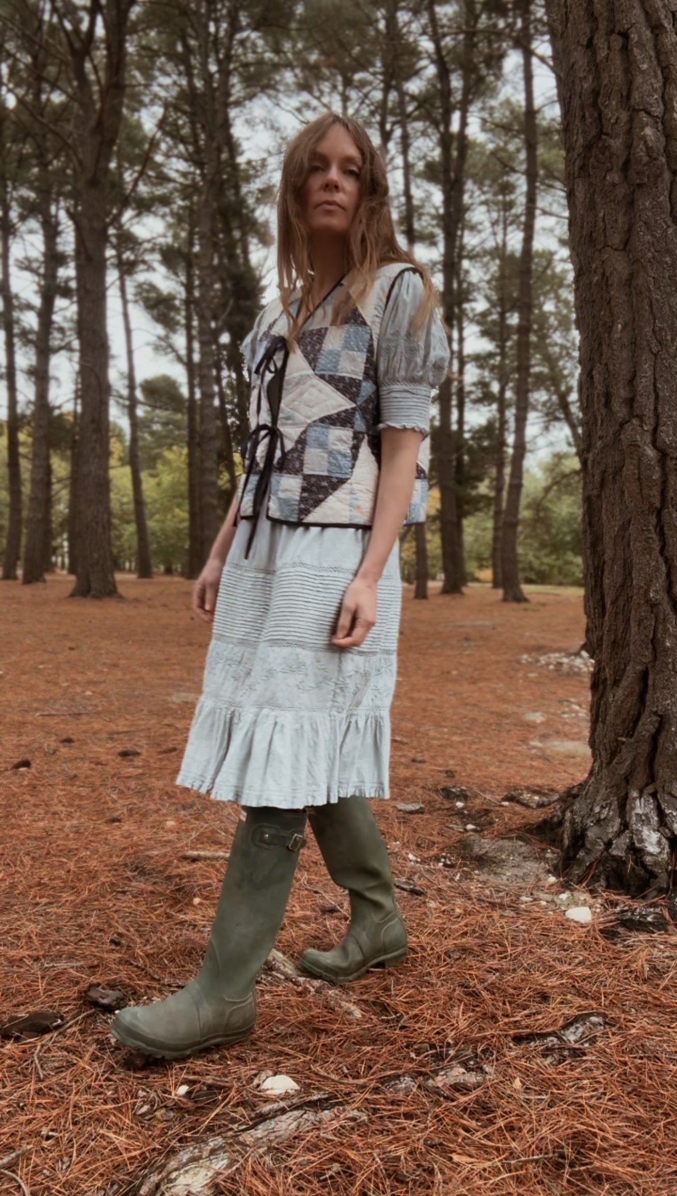 ONE OF A KIND REWORKED PATCHWORK VEST S-L