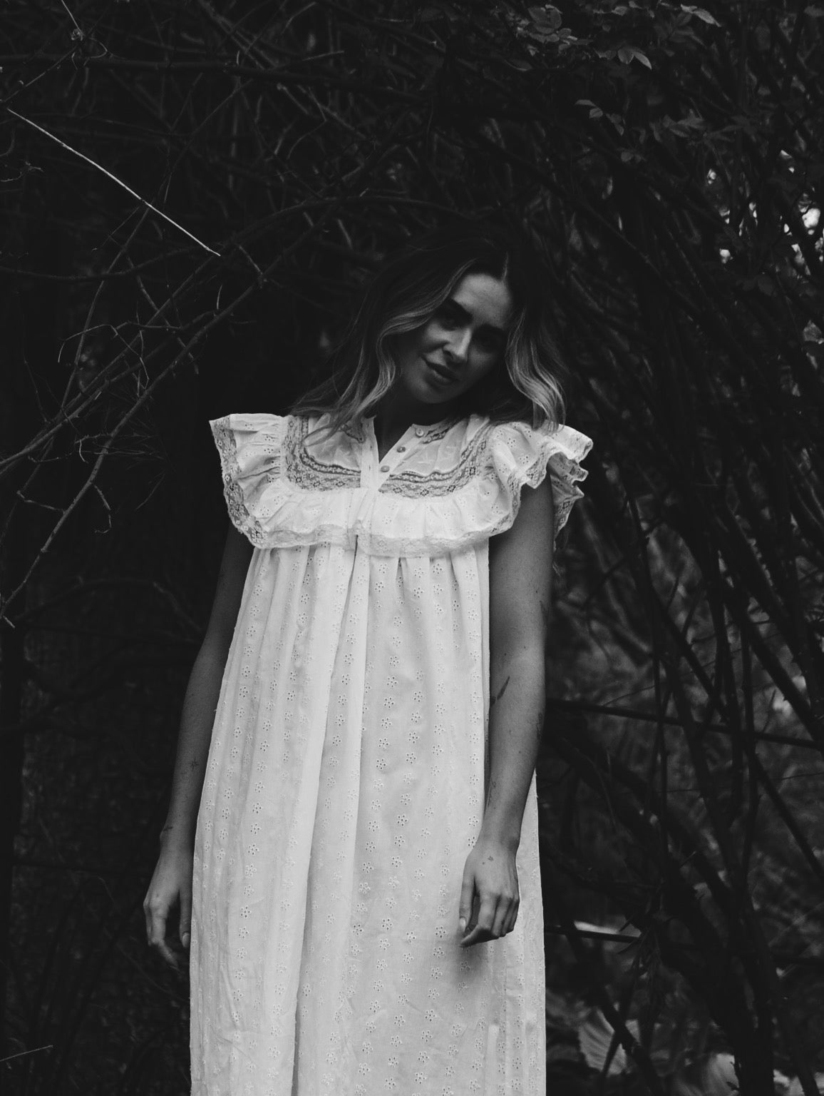 SMALL RESTOCK - 100% RECYCLED COTTON - REVERIE DRESS WHITE