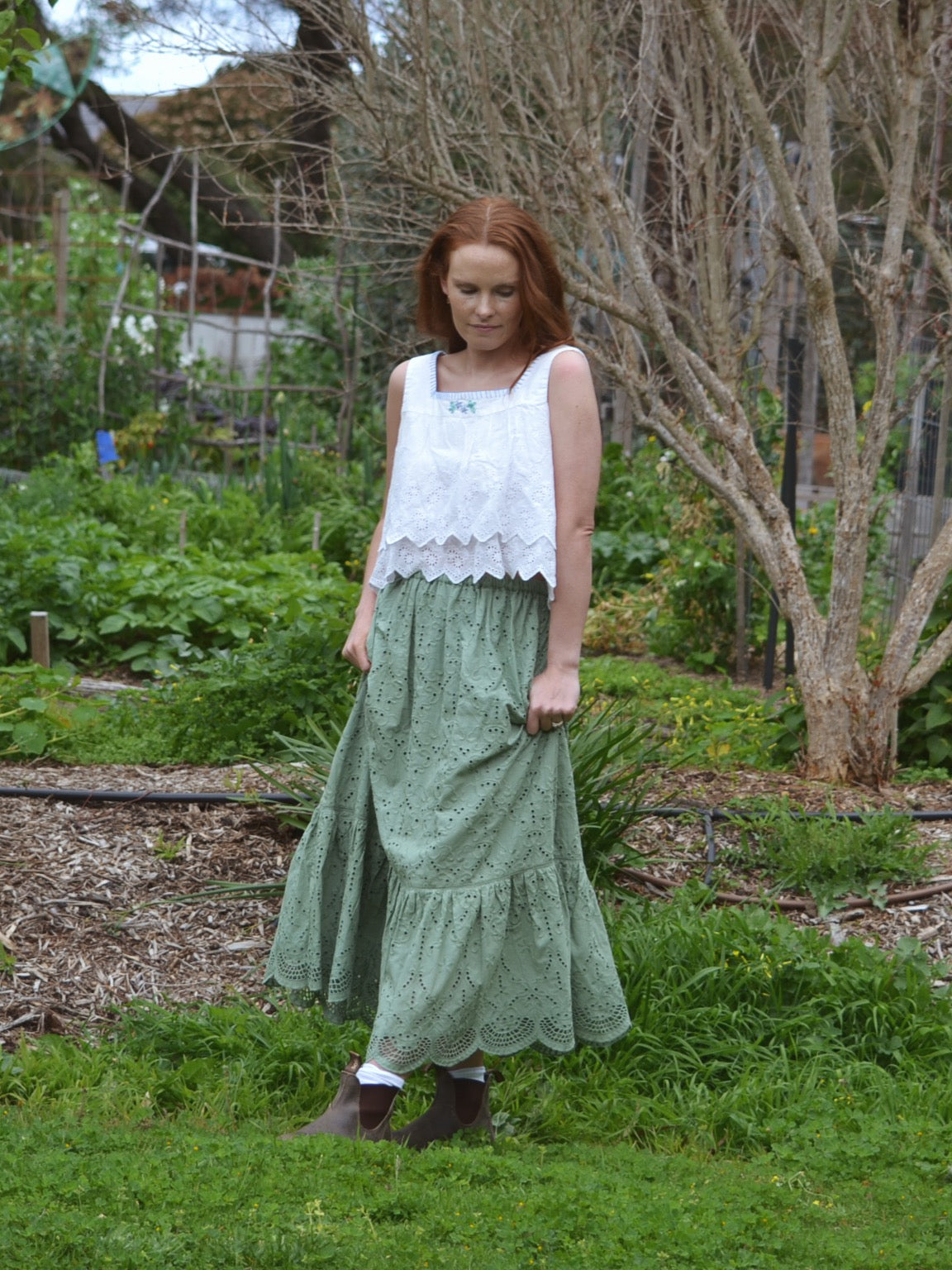 SMALL RESTOCK - ETIENNE SKIRT SAGE