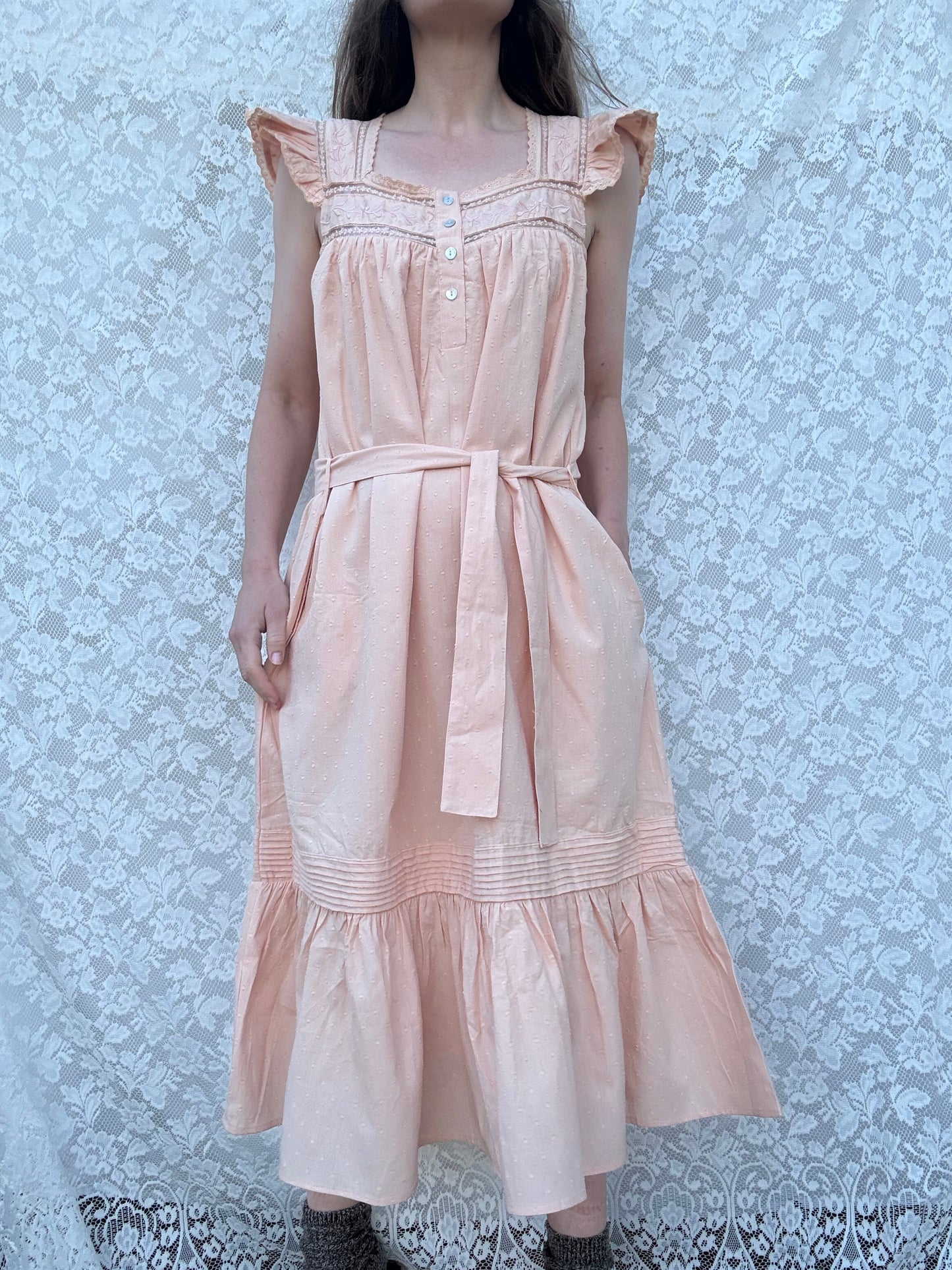 PREORDER - 100% RECYCLED COTTON - ALICE DRESS -  CUBAN SAND