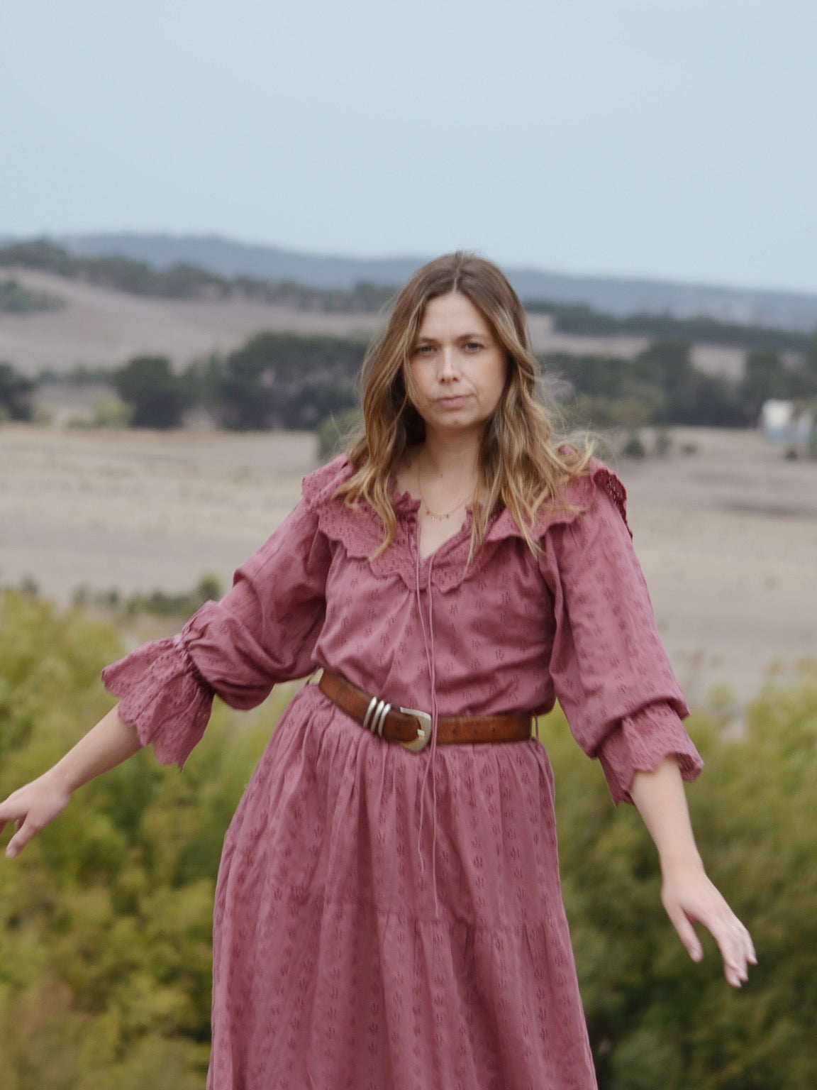 100% RECYCLED COTTON - MARIONETTE DRESS MULBERRY