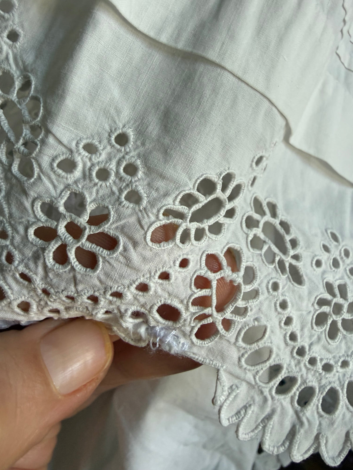 ONE OF A KIND — EARLY 1900s CHRISTENING DRESS REWORKED SKIRT XS-S