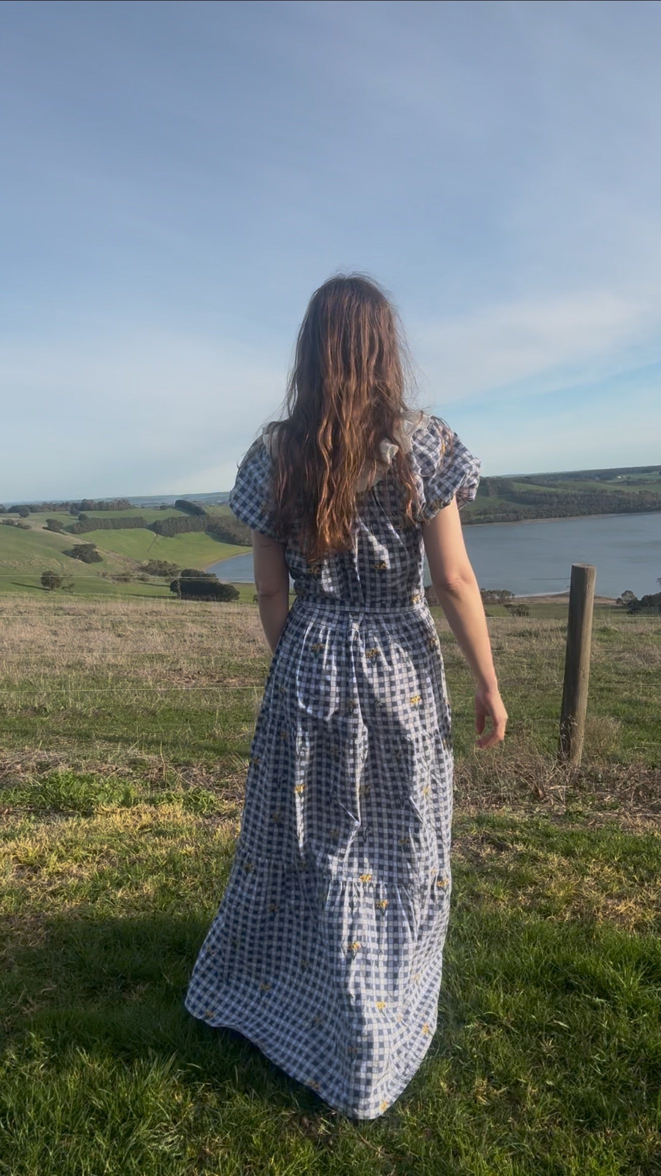 100% RECYCLED COTTON - DELPHINIUM BLUE GINGHAM