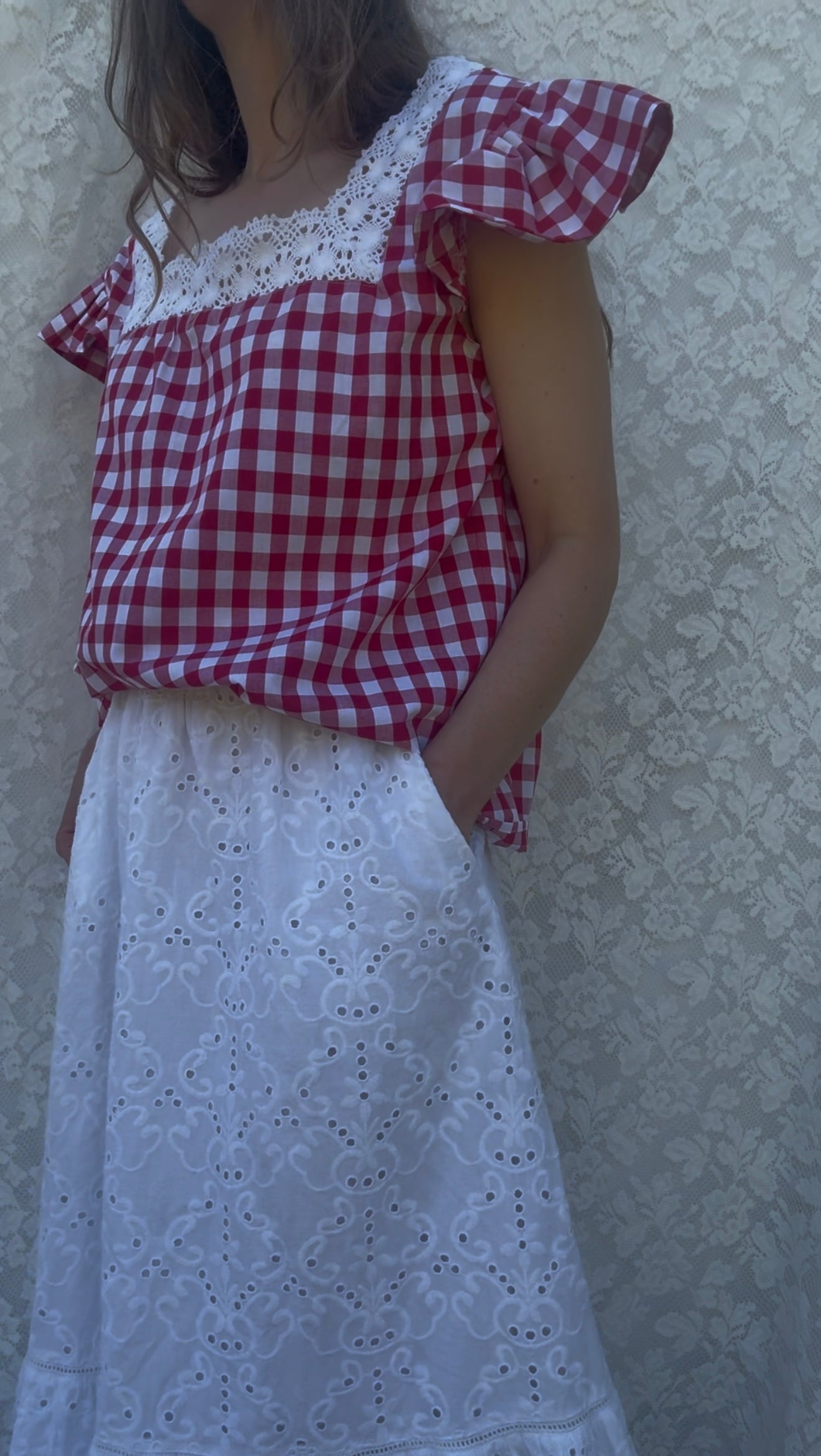 ONE OF A KIND - CROCHET NECK BLOUSE 10-12