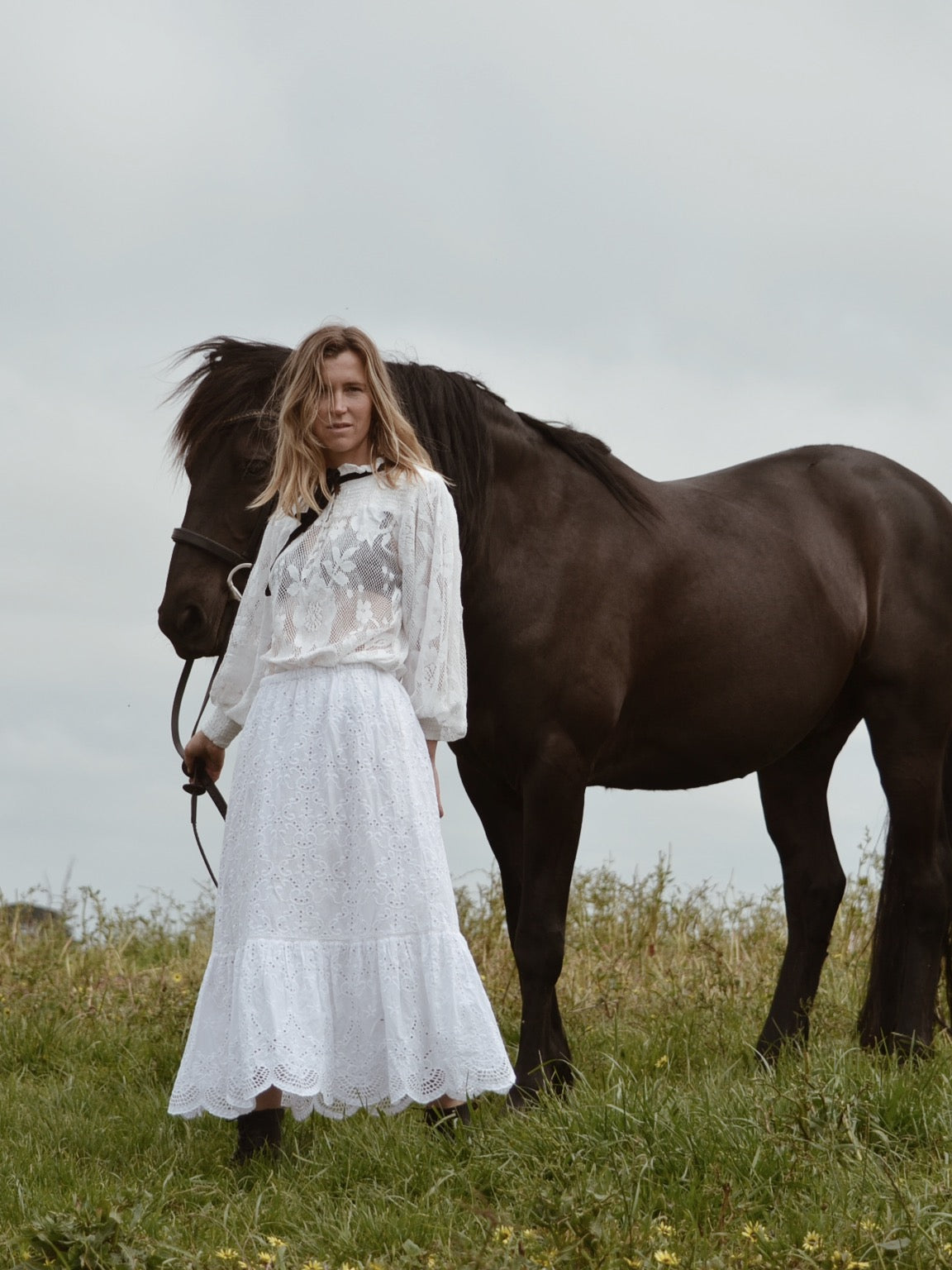 RESTOCK ETIENNE SKIRT WHITE